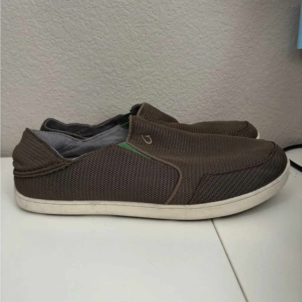 OluKai | Nohea‎ Mesh Men's Slip On Mustang/Lime Peel  Sz 12